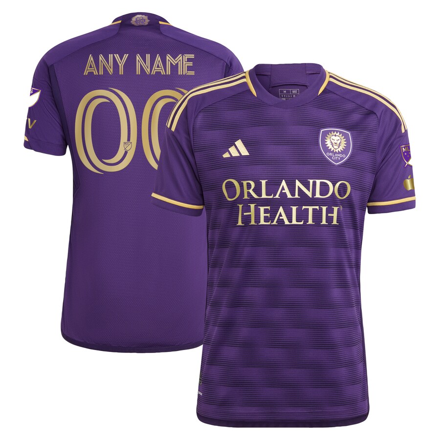 Men's Orlando City SC adidas Purple 2023 The Wall Kit Authentic Custom Jersey - Puhuasuan