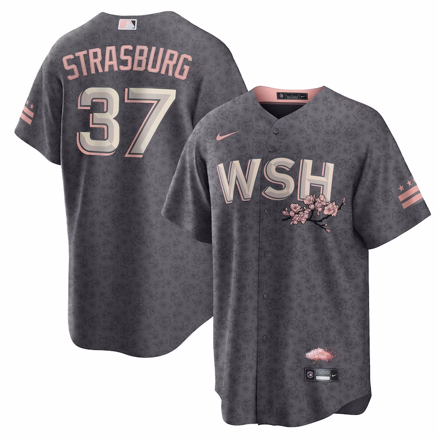 Men's Washington Nationals Stephen Strasburg Nike Gray City Connect Replica Player Jersey - Puhuasuan