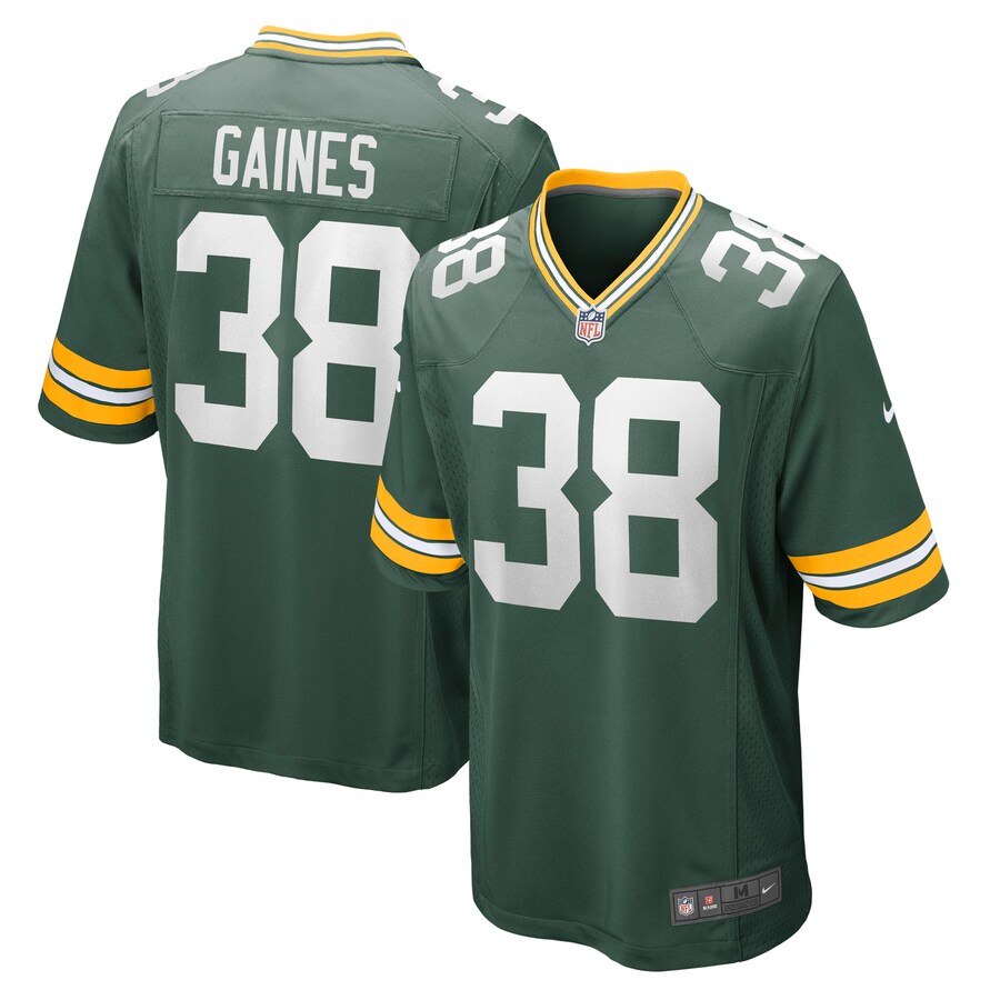 Men's Green Bay Packers Innis Gaines Nike Green Game Jersey - Puhuasuan