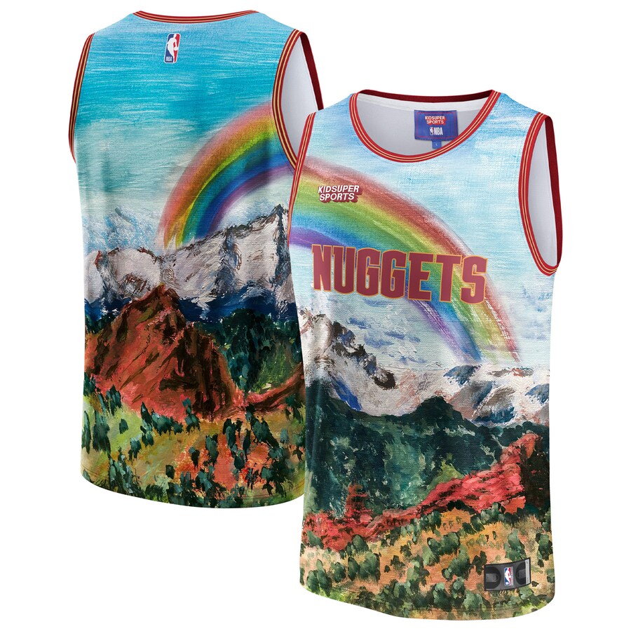 Unisex Denver Nuggets NBA & KidSuper Studios by Fanatics Blue Hometown Jersey - Puhuasuan