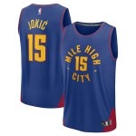 Men's Denver Nuggets Nikola Jokic Fanatics Blue Fast Break Replica Player Jersey - Statement Edition - Puhuasuan