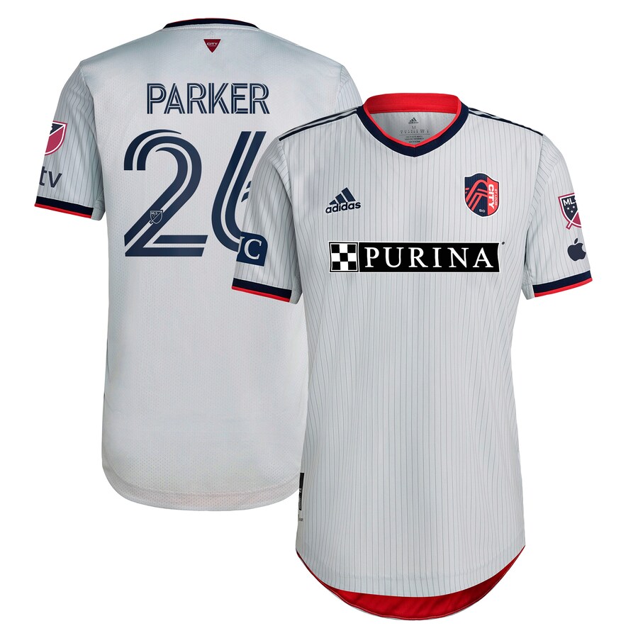 Men's St. Louis City SC Tim Parker adidas Gray 2023 The Spirit Kit Authentic Jersey - Puhuasuan