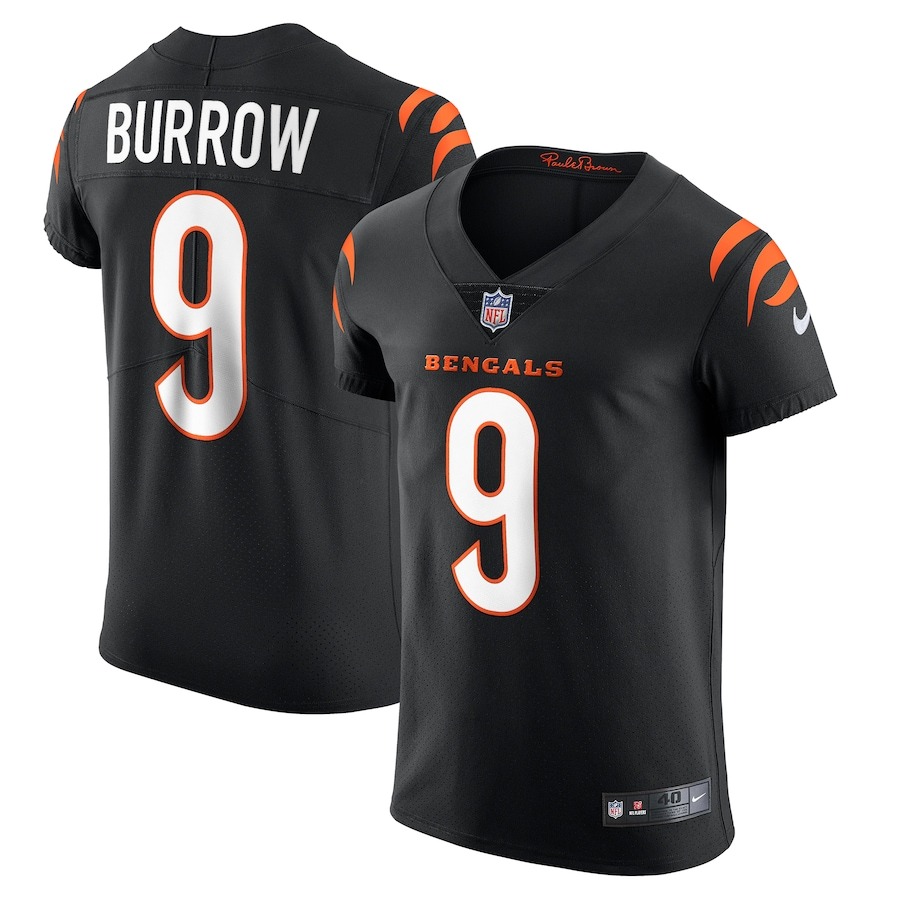 Men's Cincinnati Bengals Joe Burrow Nike Black Vapor Elite Jersey - Puhuasuan