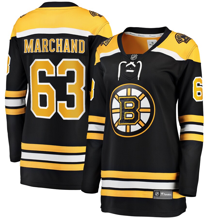 Women's Boston Bruins Brad Marchand Fanatics Branded Black Home Breakaway Jersey - Puhuasuan