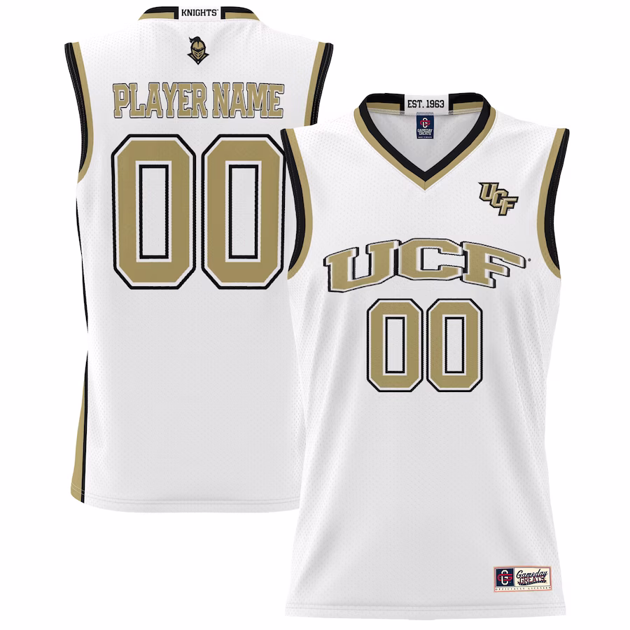 UCF Knights GameDay Greats Unisex NIL Pick-A-Player Lightweight Women's Basketball Jersey - White - Puhuasuan