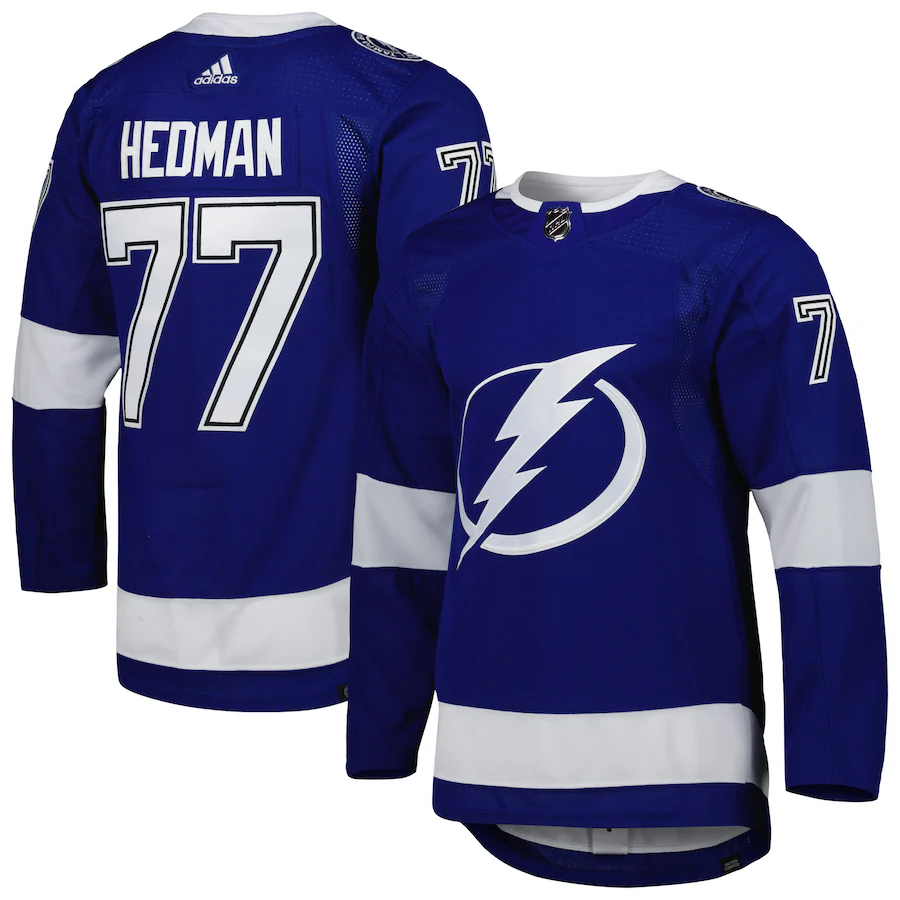 Men's Tampa Bay Lightning Victor Hedman adidas Blue Home Primegreen Authentic Player Jersey - Puhuasuan