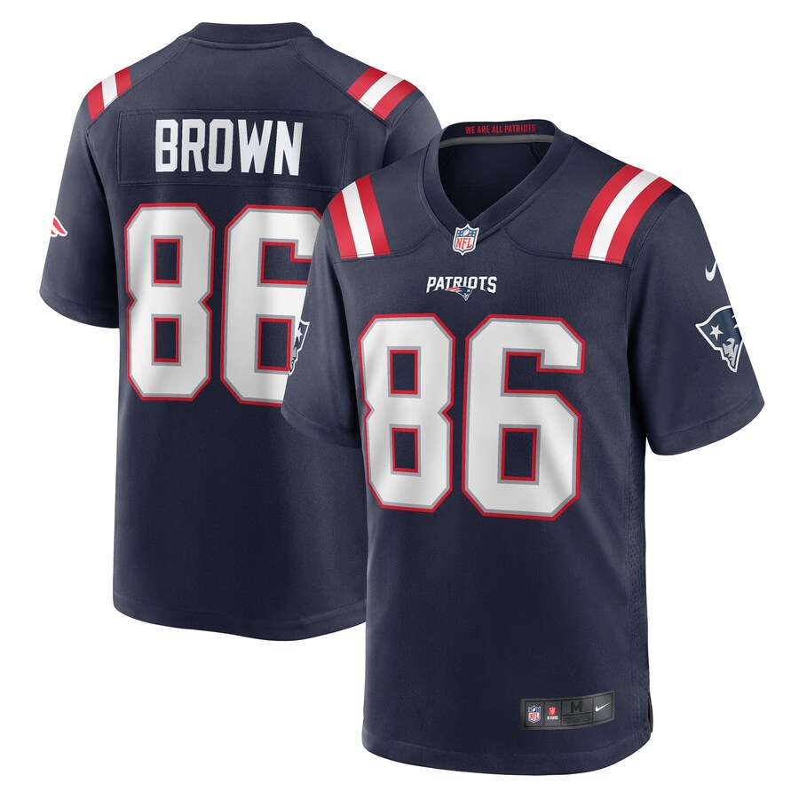 Men's New England Patriots Pharaoh Brown Nike  Navy Team Game Jersey - Puhuasuan