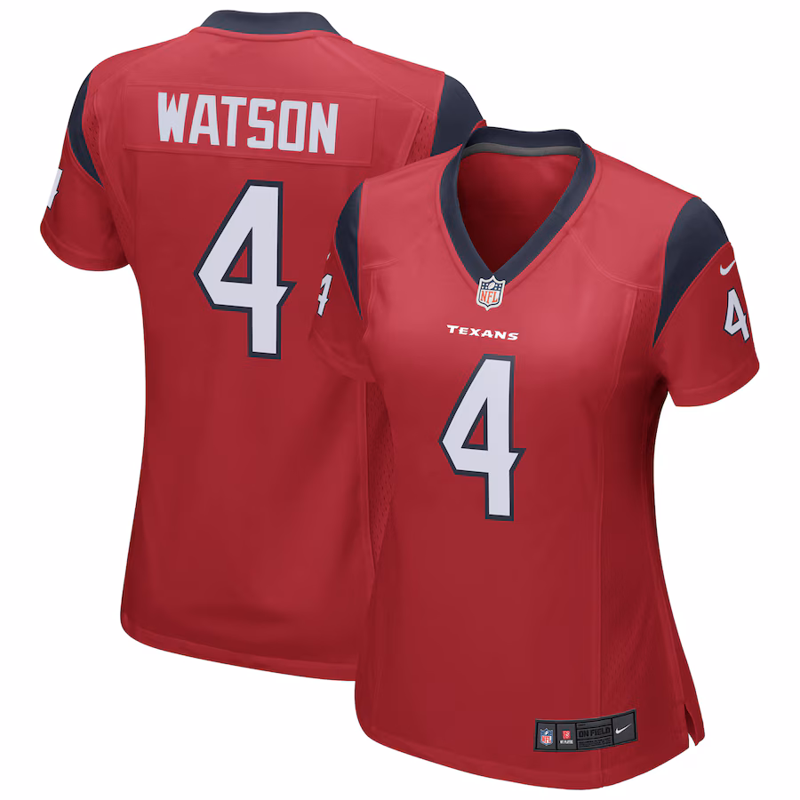 Women's Houston Texans Deshaun Watson Nike Red Team Color Game Jersey - Puhuasuan
