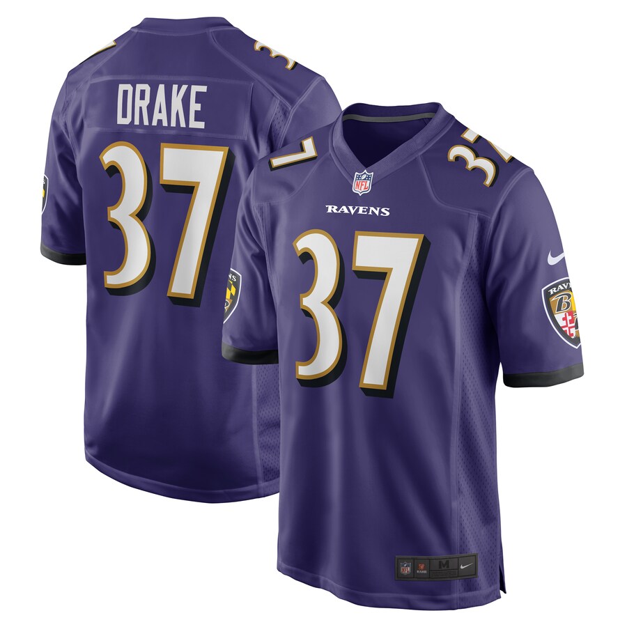 Men's Baltimore Ravens Kenyan Drake Nike  Purple  Game Jersey - Puhuasuan