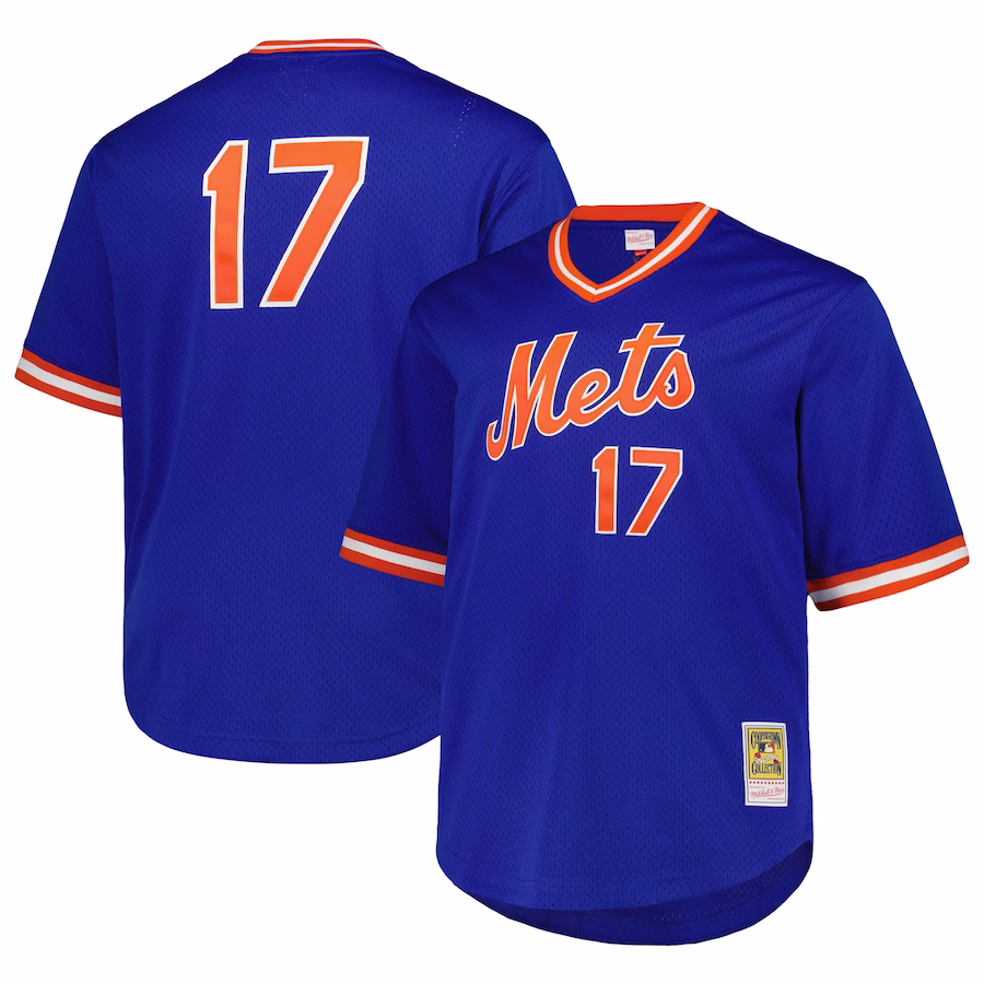 Men's New York Mets Keith Hernandez Mitchell & Ness Royal 1986 Cooperstown Collection Mesh Pullover Jersey - Puhuasuan