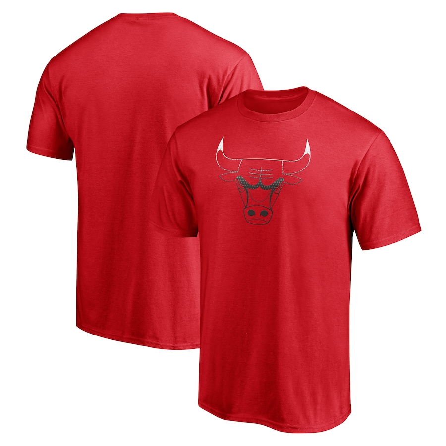 Men's Chicago Bulls  Red Gradient Logo T-Shirt - Puhuasuan