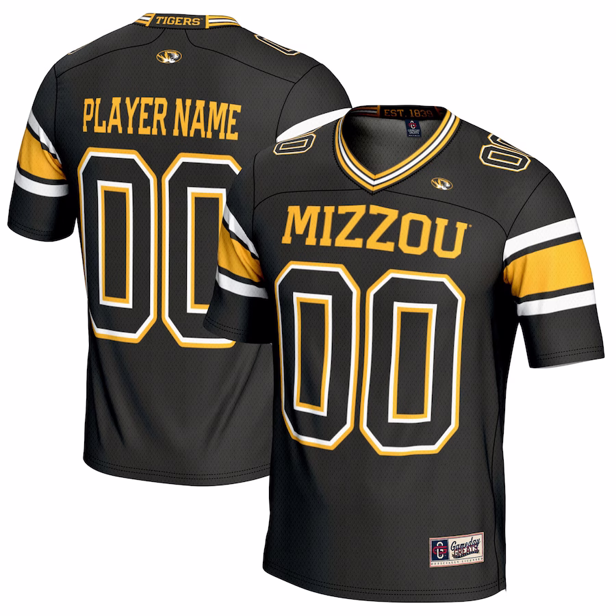 Missouri Tigers GameDay Greats Youth NIL Pick-A-Player Football Jersey - Black - Puhuasuan