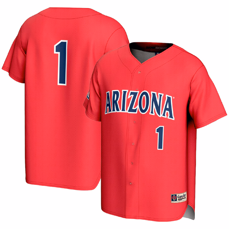 Youth GameDay Greats #1 Red Arizona Wildcats Lightweight Baseball Fashion Jersey - Puhuasuan