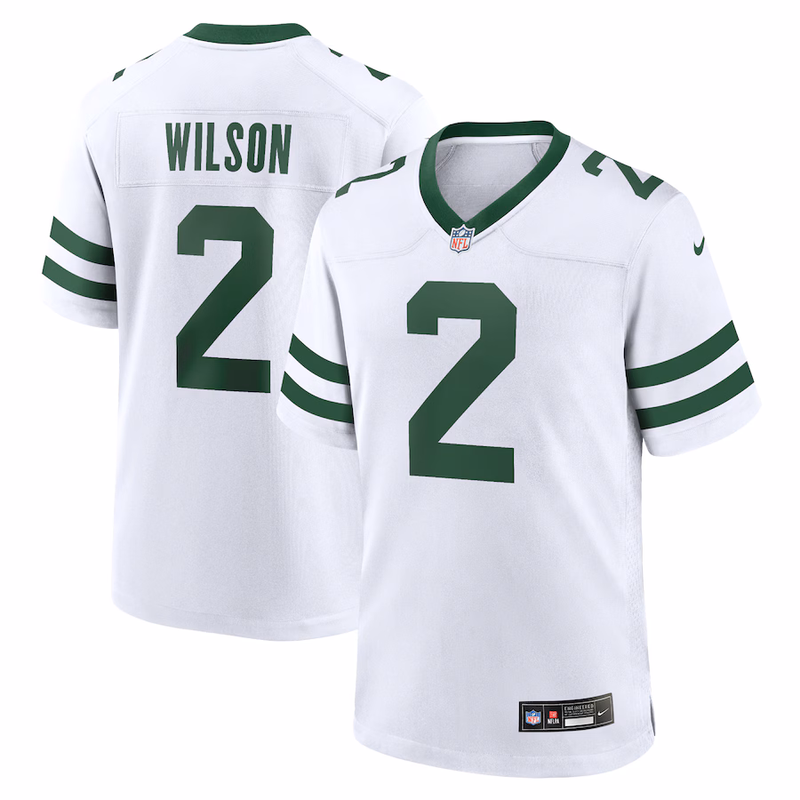 Men's New York Jets Zach Wilson Nike Legacy White Game Jersey - Puhuasuan