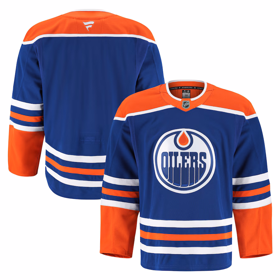 Men's Edmonton Oilers Fanatics Royal Home Authentic Pro Jersey - Puhuasuan