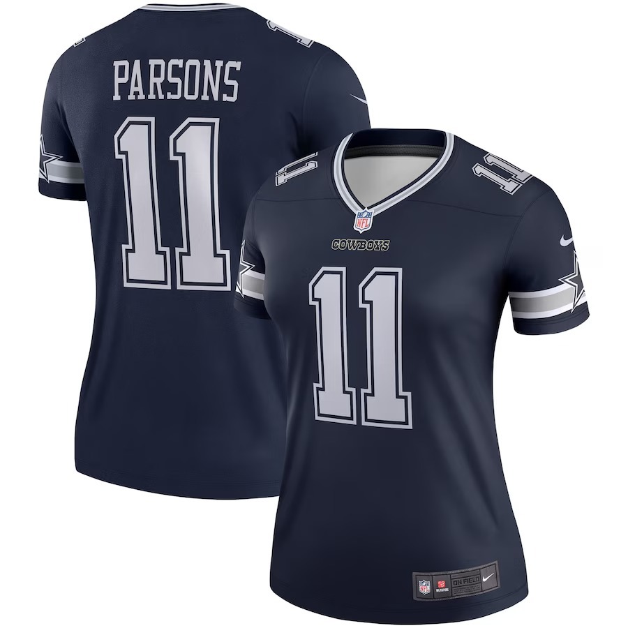 Women's Dallas Cowboys Micah Parsons Nike Navy Legend Player Performance Top - Puhuasuan