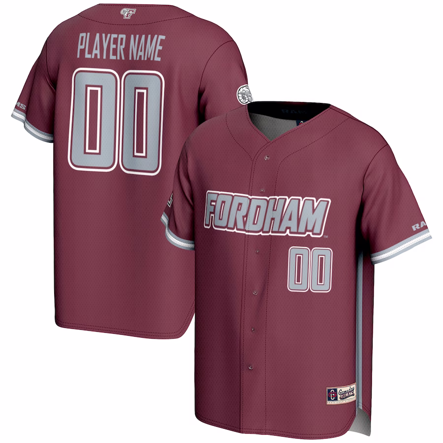 Fordham Rams GameDay Greats Youth NIL Pick-A-Player Lightweight Baseball Jersey - Maroon - Puhuasuan