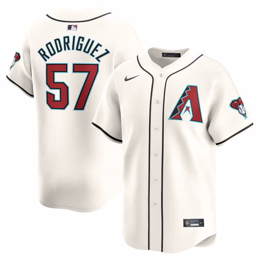 Men's Arizona Diamondbacks Eduardo Rodriguez Nike White Home Limited Player Jersey - Puhuasuan