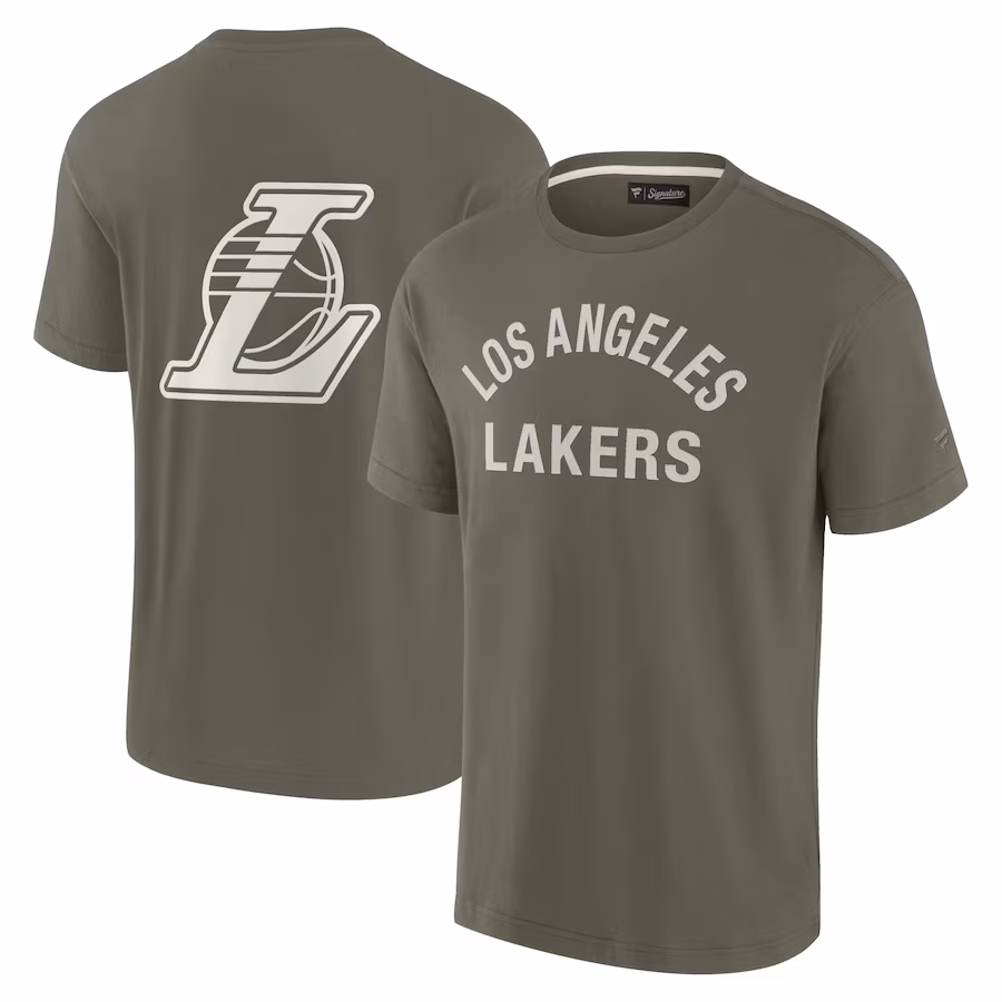 Unisex Los Angeles Lakers Fanatics Olive Elements Super Soft Short Sleeve T-Shirt - Puhuasuan