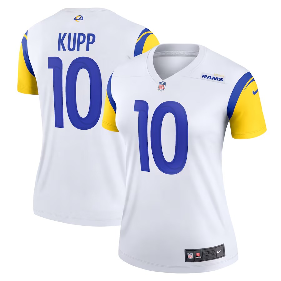 Women's Los Angeles Rams Cooper Kupp Nike White Alternate Legend Player Performance Top - Puhuasuan