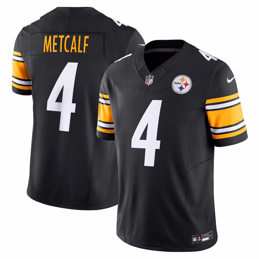 Men's Pittsburgh Steelers DK Metcalf Nike Black Team Vapor F.U.S.E. Limited Jersey - Puhuasuan