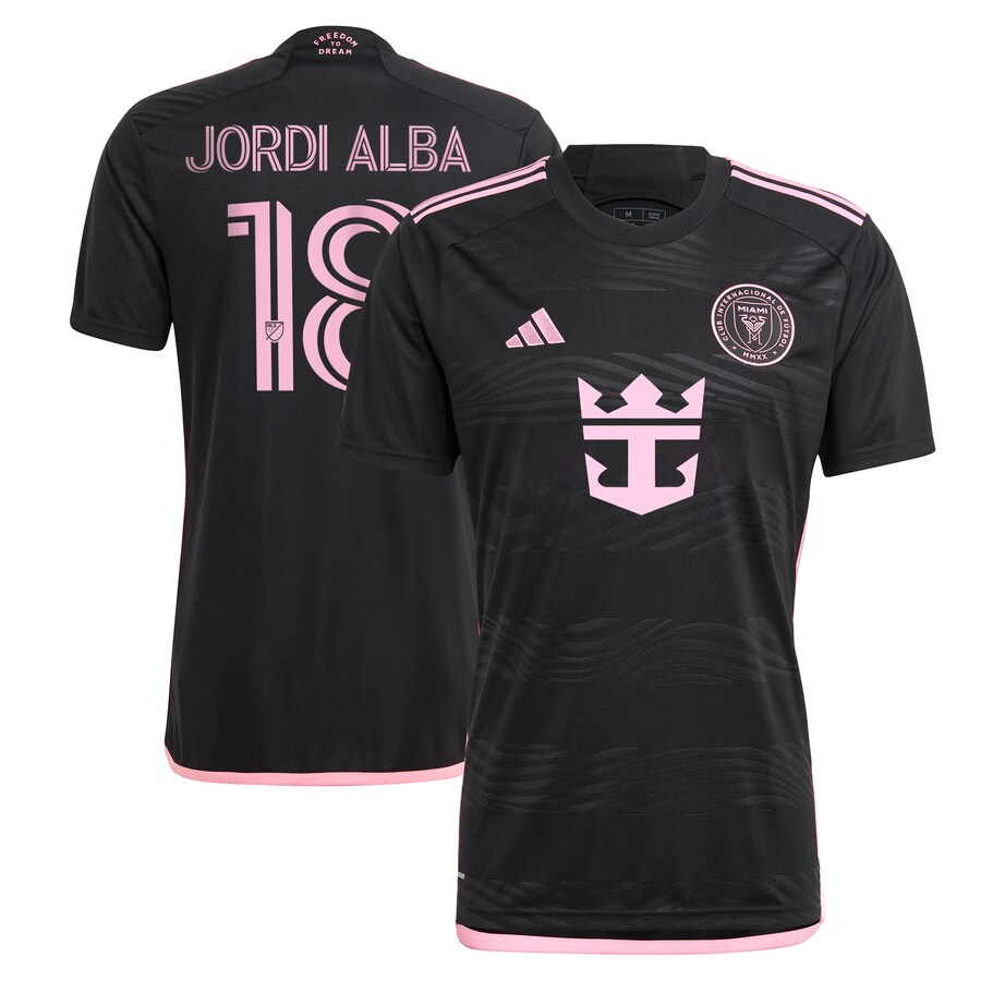 Men's Inter Miami CF Jordi Alba Ramos adidas Black 2024 La Noche Replica Player Jersey - Puhuasuan