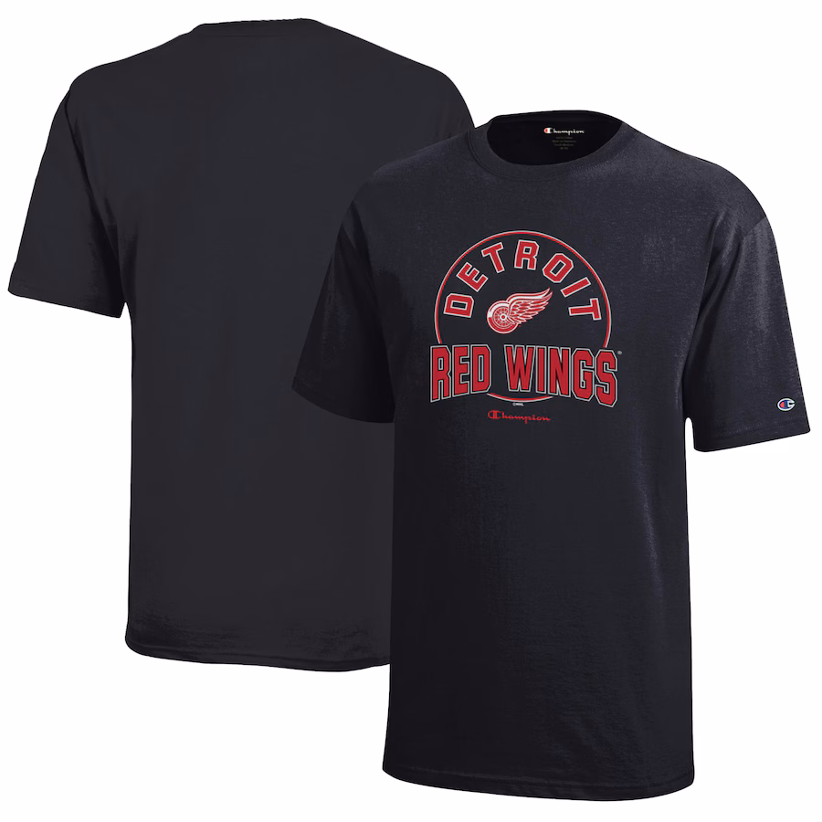 Youth Detroit Red Wings Champion Black Jersey T-Shirt - Puhuasuan