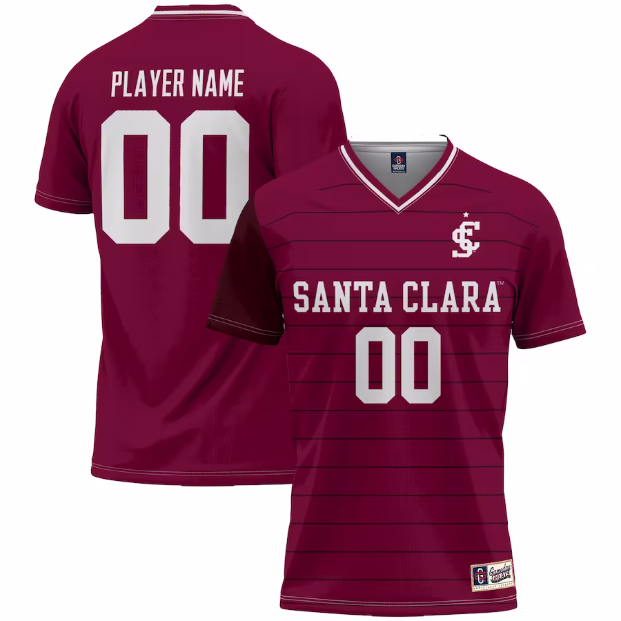 Santa Clara Broncos GameDay Greats Youth NIL Pick-A-Player Lightweight Men's Soccer Jersey - Maroon - Puhuasuan