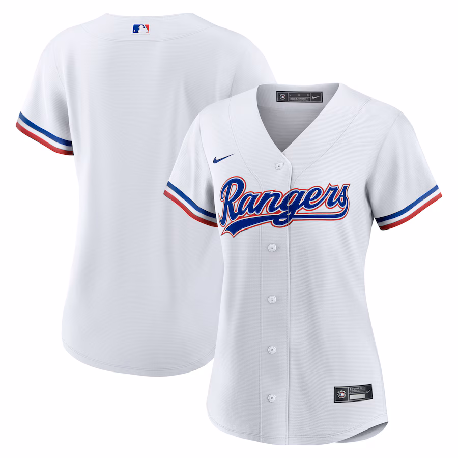 Women's Texas Rangers Nike White Home Replica Team Jersey - Puhuasuan