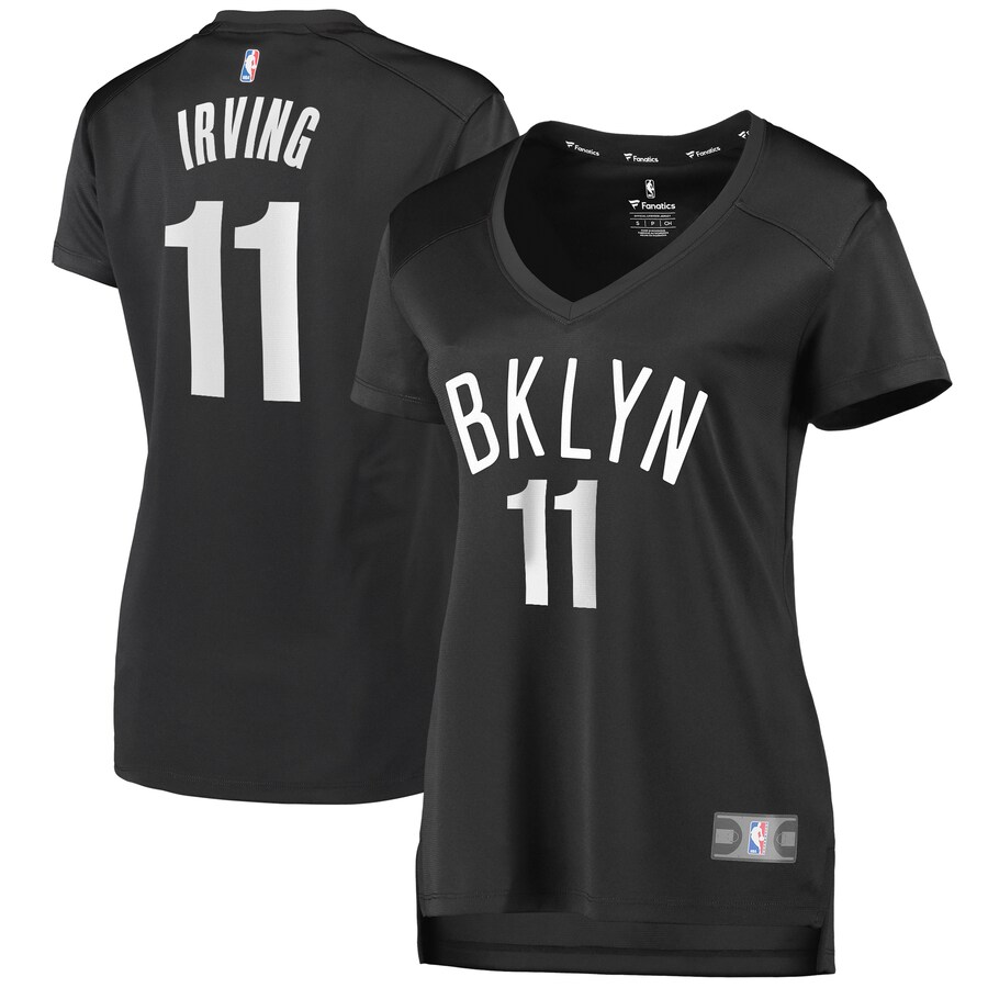 Women's Brooklyn Nets Kyrie Irving Fanatics Black Fast Break Player Jersey - Statement Edition - Puhuasuan