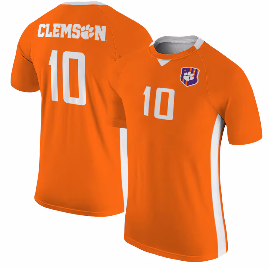 Men's Original Retro Brand #10 Orange Clemson Tigers Soccer Jersey - Puhuasuan