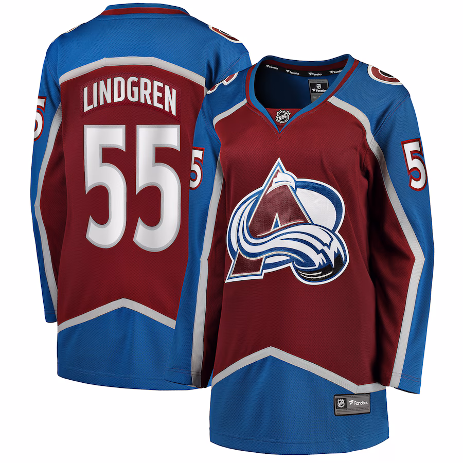 Women's Colorado Avalanche Ryan Lindgren Fanatics Burgundy Home Breakaway Player Jersey - Puhuasuan