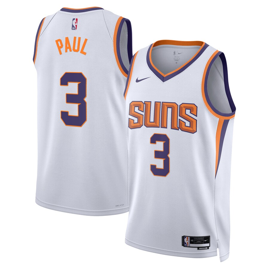 Unisex Phoenix Suns Chris Paul Nike White Swingman Jersey - Association Edition - Puhuasuan