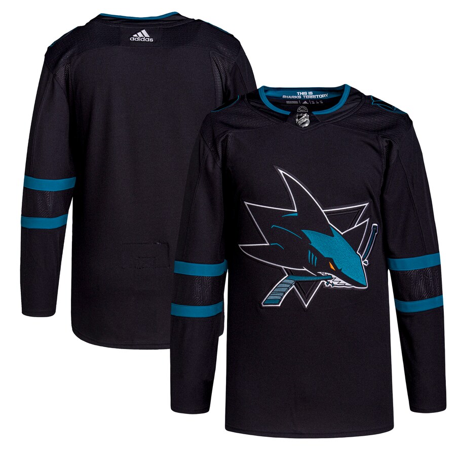 Men's San Jose Sharks adidas Black Alternate Primegreen Authentic Pro Jersey - Puhuasuan