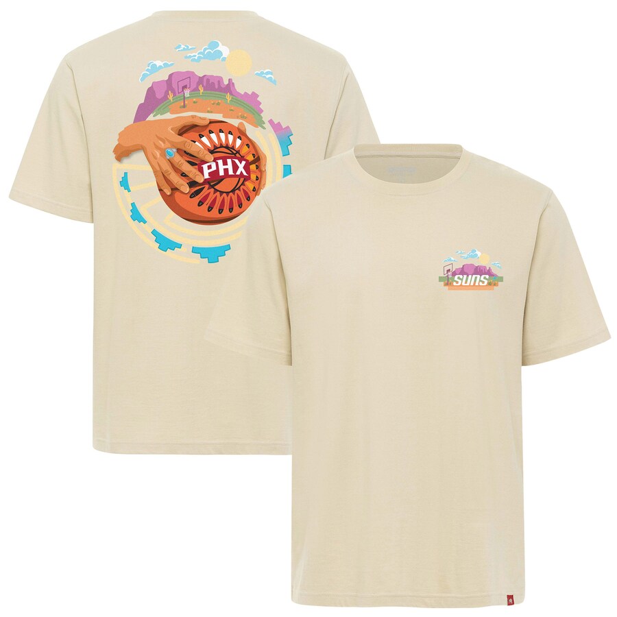 Unisex Phoenix Suns  Sportiqe Cream The Land Artist Series Duke Premium T-Shirt - Puhuasuan