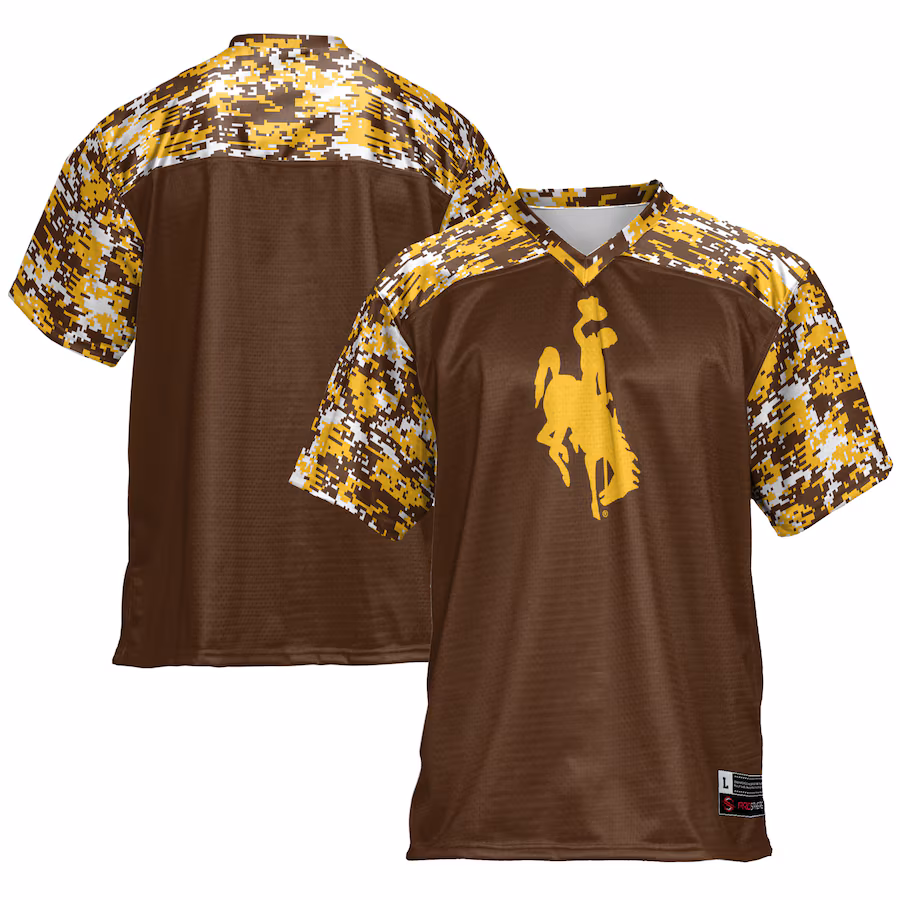 Men's GameDay Greats Brown Wyoming Cowboys Football Jersey - Puhuasuan