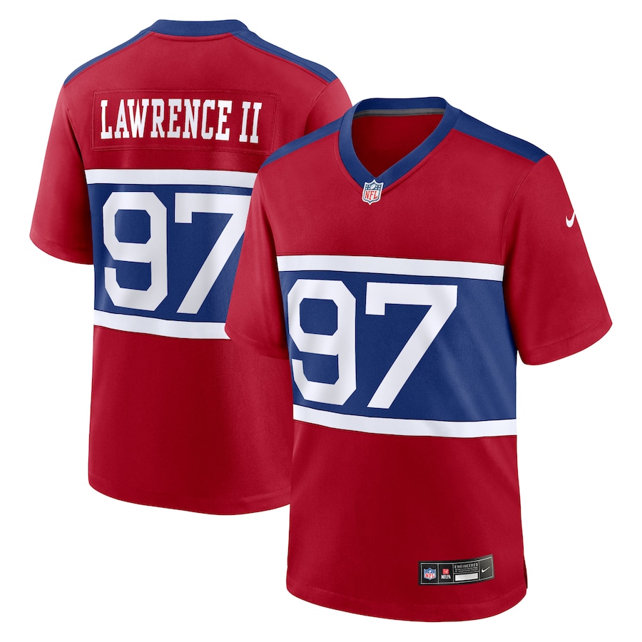 Men's New York Giants Dexter Lawrence II Nike Century Red Alternate Player Game Jersey - Puhuasuan