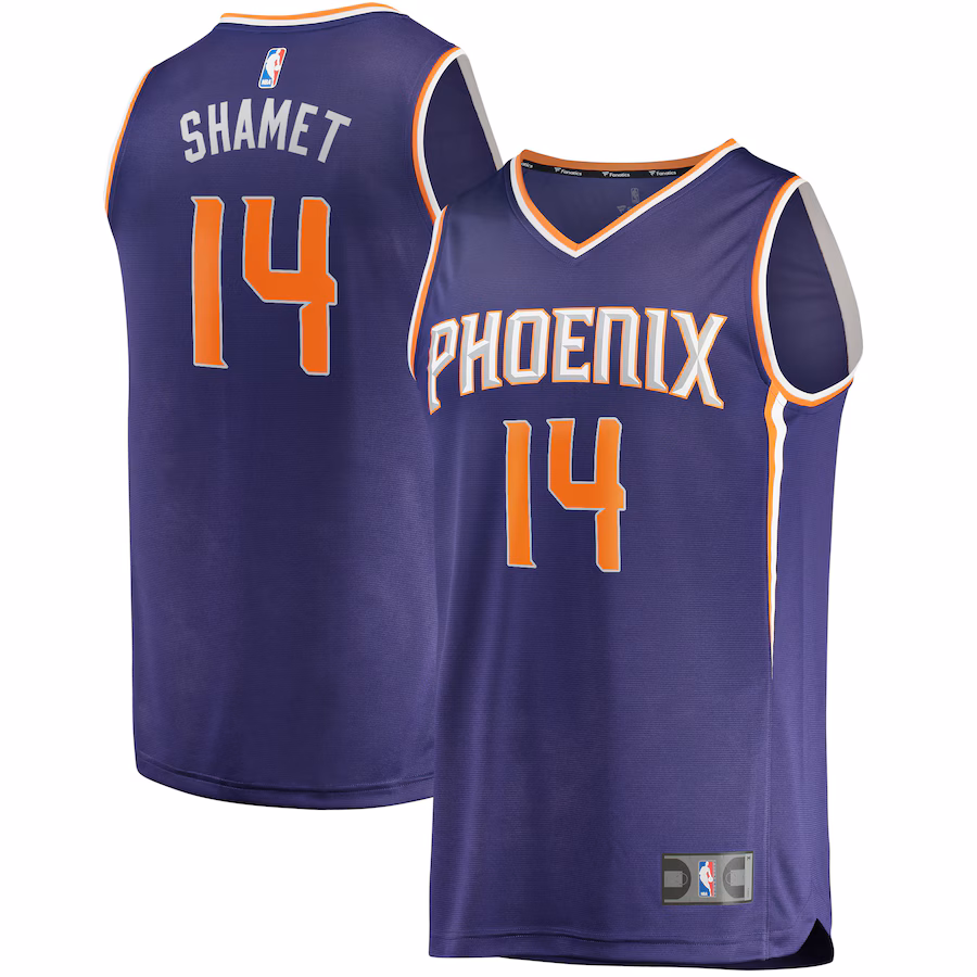 Men's Phoenix Suns Landry Shamet Fanatics Purple Fast Break Replica Jersey - Icon Edition - Puhuasuan
