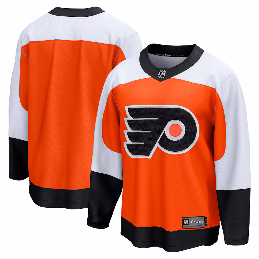 Men's Philadelphia Flyers Fanatics Burnt Orange Home Premier Breakaway Jersey - Puhuasuan