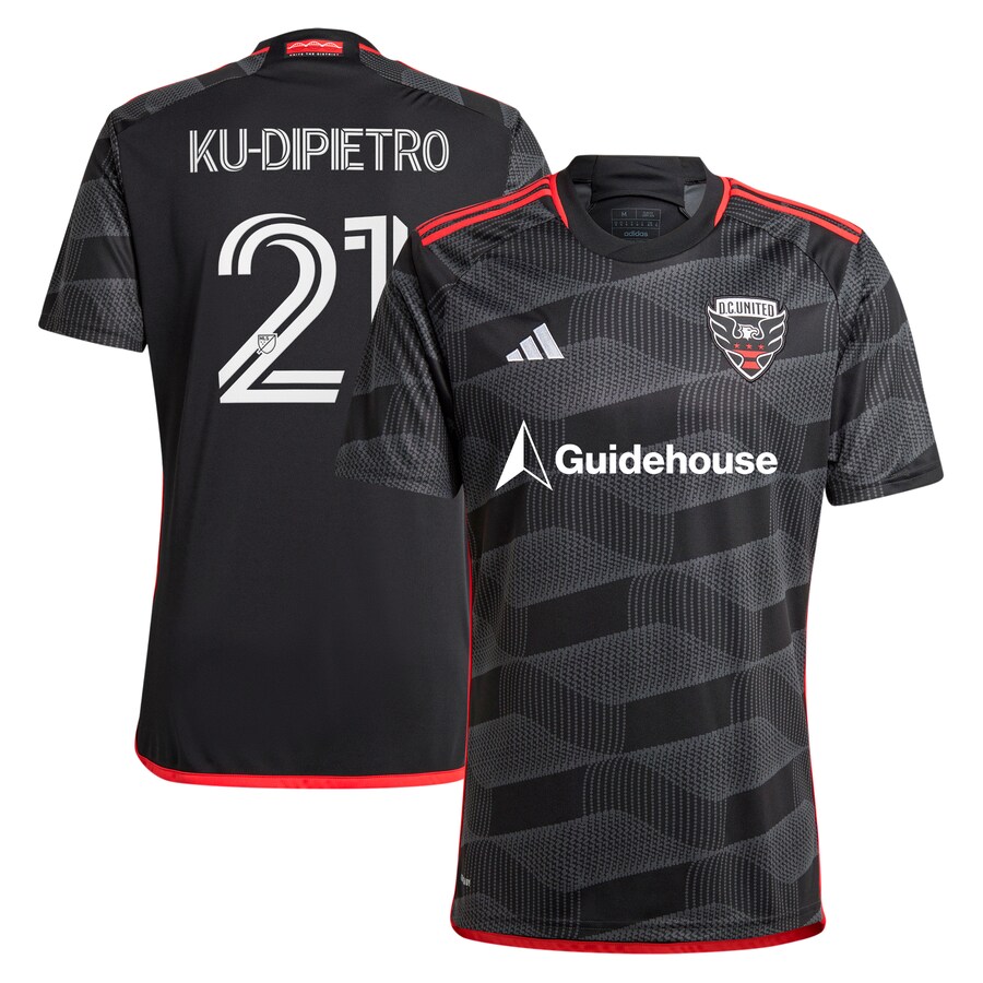 Men's D.C. United Theodore Ku-Dipietro adidas Black 2024 The Icon Kit Replica Player Jersey - Puhuasuan