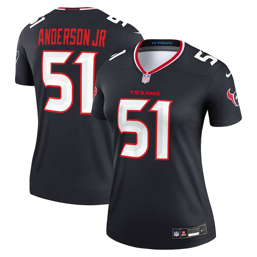 Women's Houston Texans Will Anderson Jr. Nike Navy Legend Player Performance Top - Puhuasuan