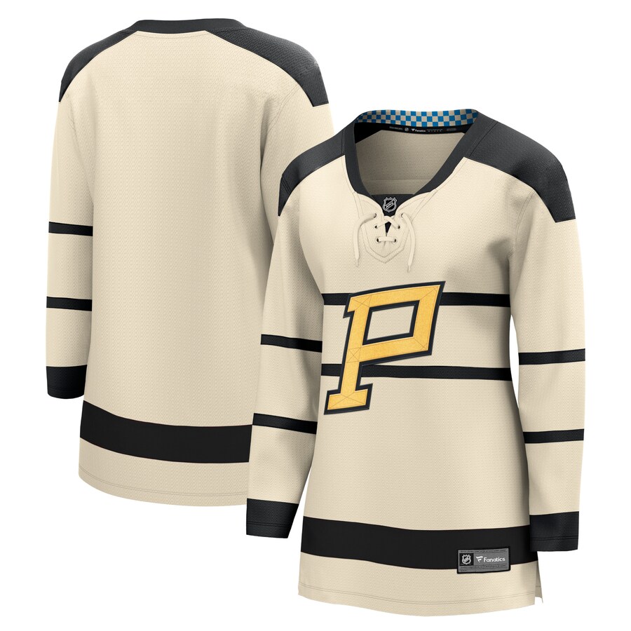 Women's Pittsburgh Penguins Fanatics Branded Cream 2023 Winter Classic Blank Jersey - Puhuasuan