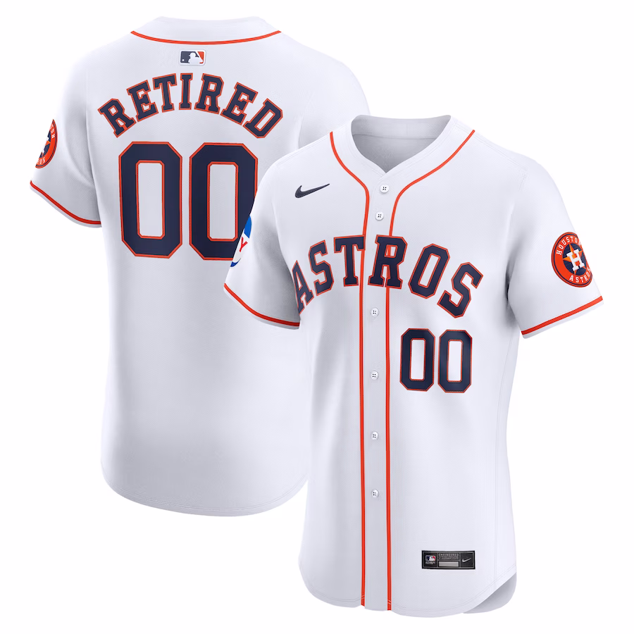 Men's Houston Astros Nike White Home Elite Pick-A-Player Retired Roster Patch Jersey - Puhuasuan