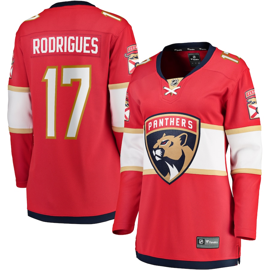 Women's Florida Panthers Evan Rodrigues Fanatics Red Home Breakaway Player Jersey - Puhuasuan