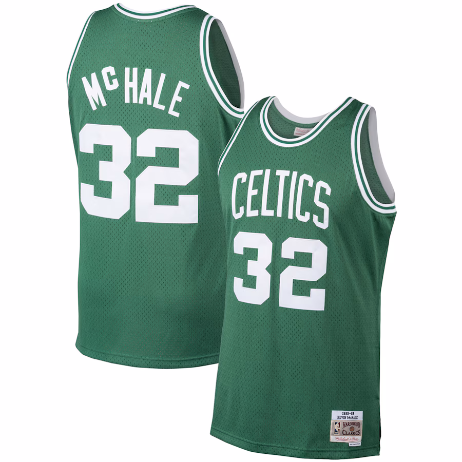 Men's Boston Celtics Kevin McHale Mitchell & Ness Kelly Green 1985/86 Hardwood Classics Swingman Jersey - Puhuasuan