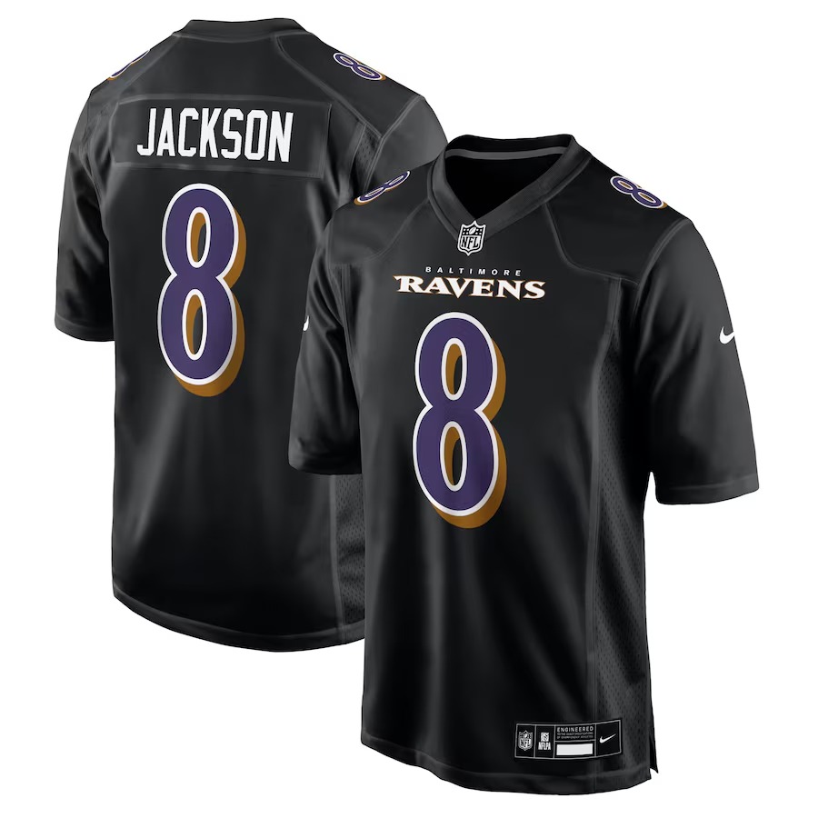 Men's Baltimore Ravens Lamar Jackson Nike Carbon Black Fashion Jersey - Puhuasuan