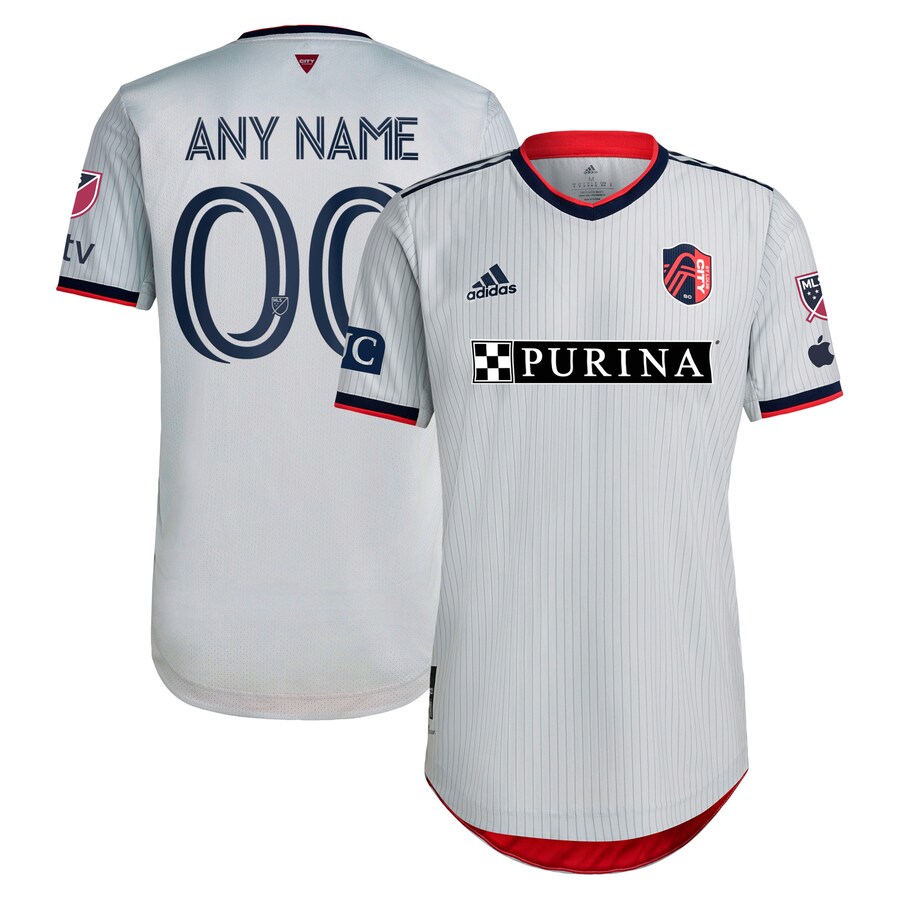 Men's St. Louis City SC adidas Gray 2023 The Spirit Kit Authentic Custom Jersey - Puhuasuan