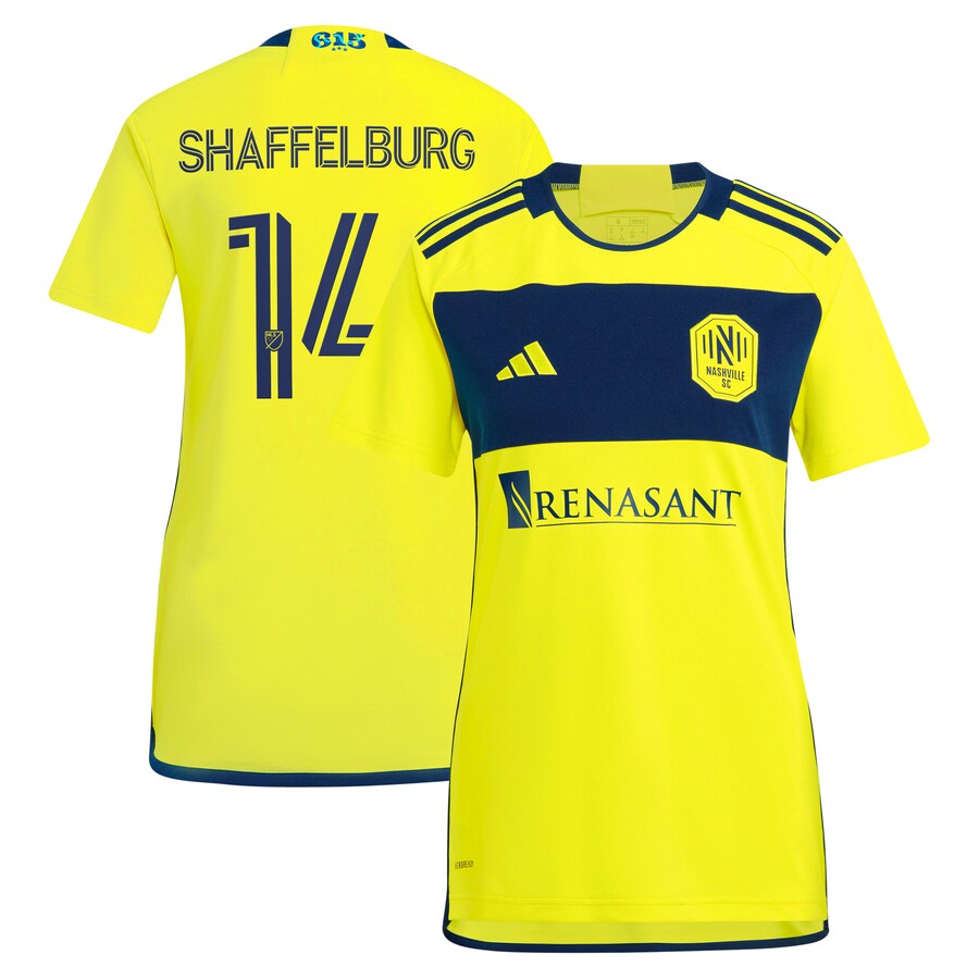 Women's Nashville SC Jacob Shaffelburg adidas Yellow 2024 The 615 Kit Replica Player Jersey - Puhuasuan