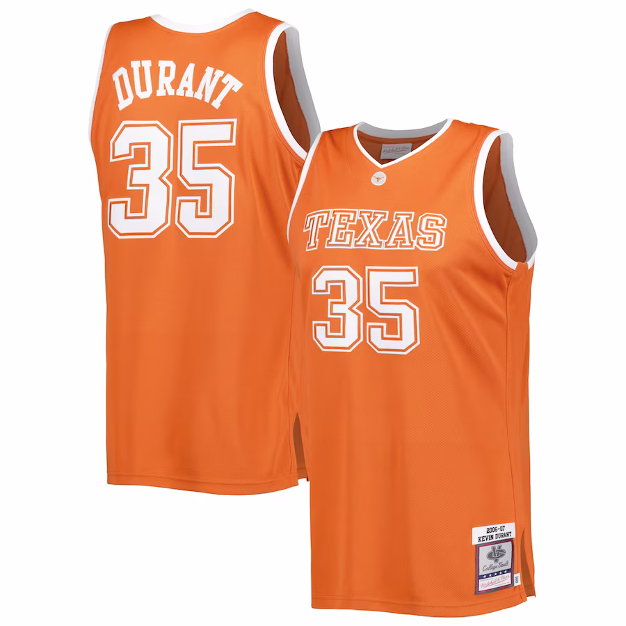 Kevin Durant Texas Longhorns Mitchell & Ness 2006/07 Throwback Jersey - Burnt Orange - Puhuasuan