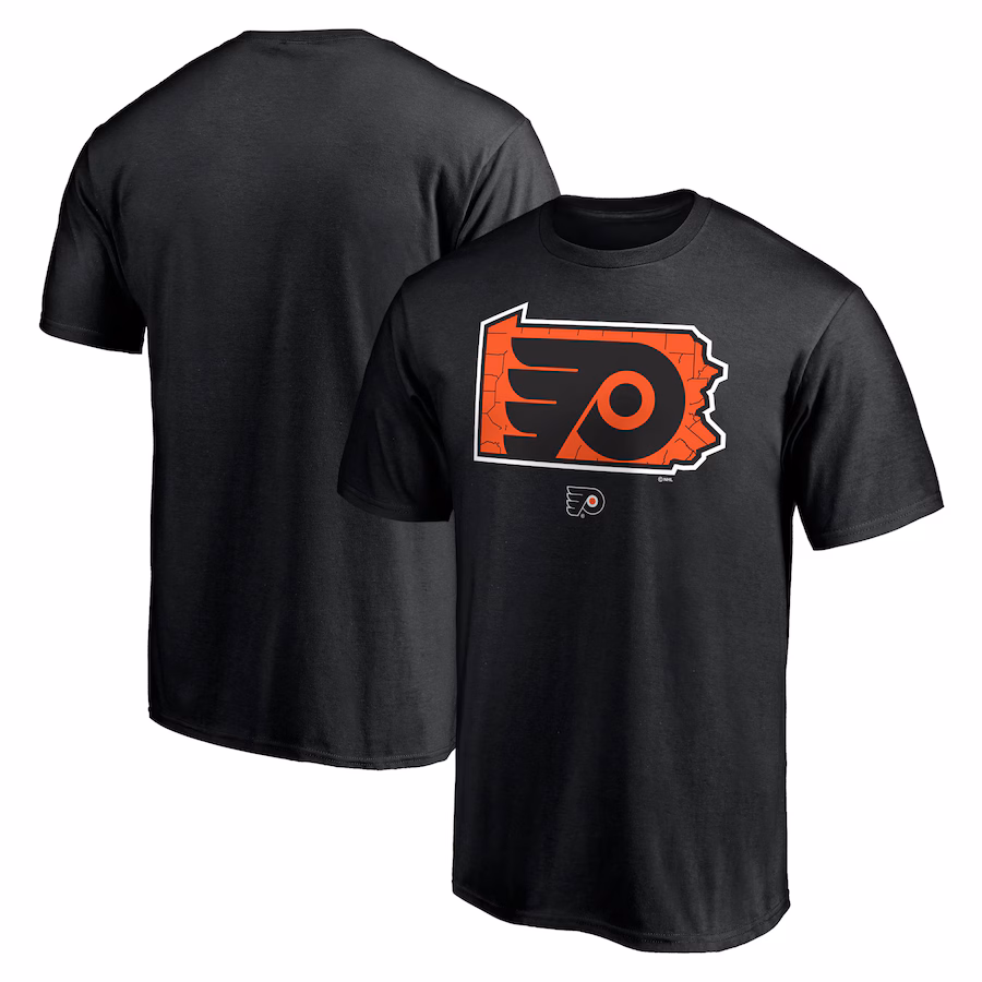 Men's Philadelphia Flyers Black Hometown Collection State T-Shirt - Puhuasuan